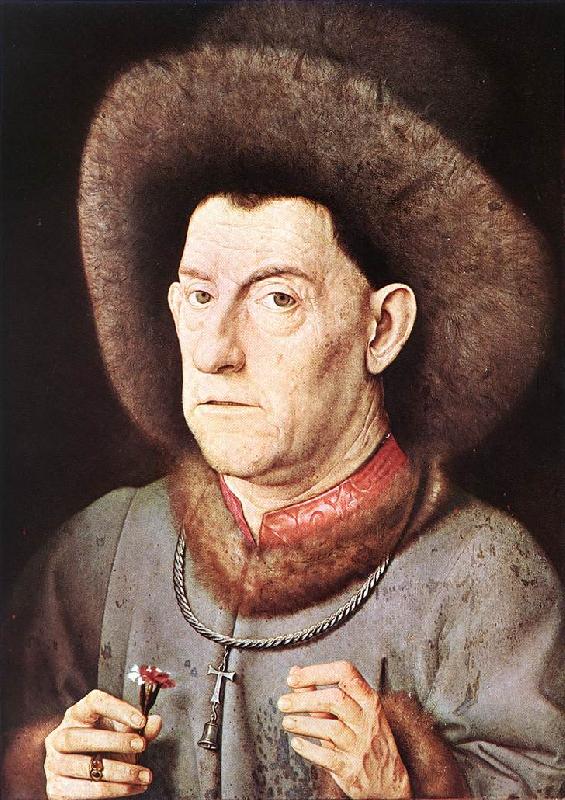 EYCK, Jan van Portrait of a Man with Carnation re China oil painting art